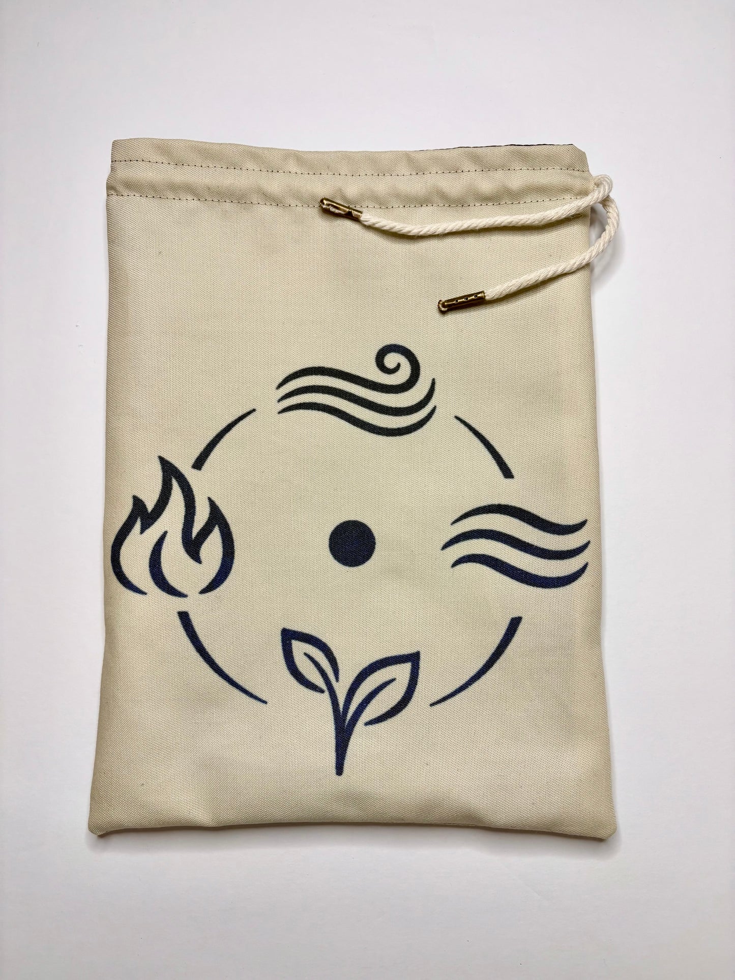 Elemental Rune Casting Mat & Storage Set | Divination Cloth & Large Drawstring Bag