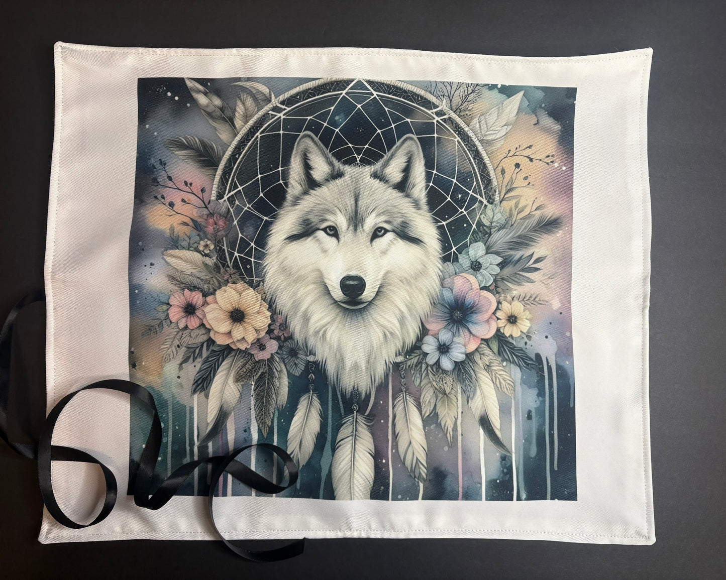 Wolf Dreamcatcher Tarot Deck Wrap – Handmade Tarot & Oracle Reading Mat