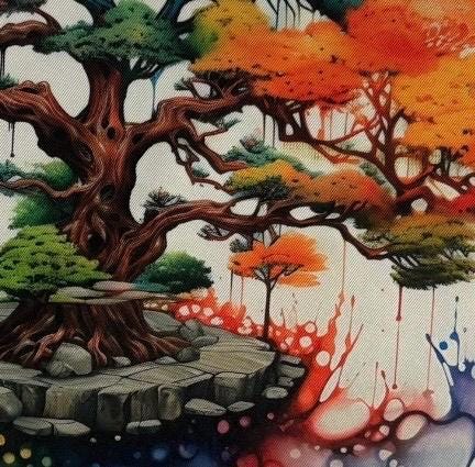Tree of Life Tarot XL Deck Wrap – Colorful Fabric Tarot Card Holder, Spiritual Oracle Deck Storage Wrap, Divination Card Protector
