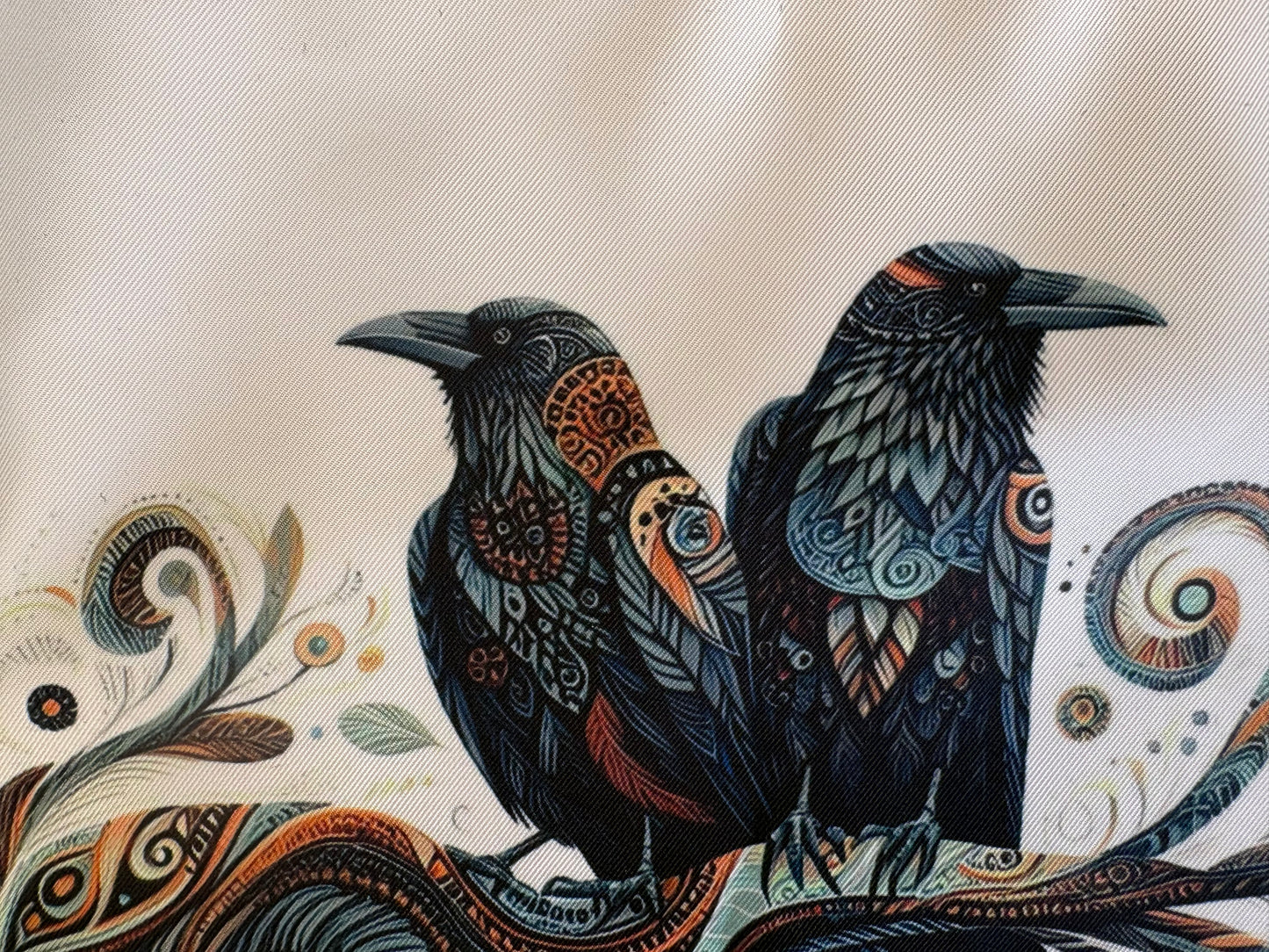 Raven Tarot Deck Wrap & Reading Mat – Handmade Tarot Cloth for Deck Protection and Card Readings