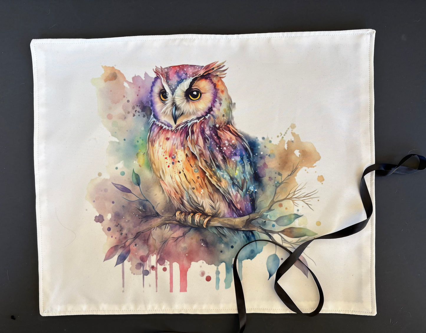 Owl Tarot Deck Wrap – Handmade Tarot Reading Cloth for Oracle Deck Storage and Travel