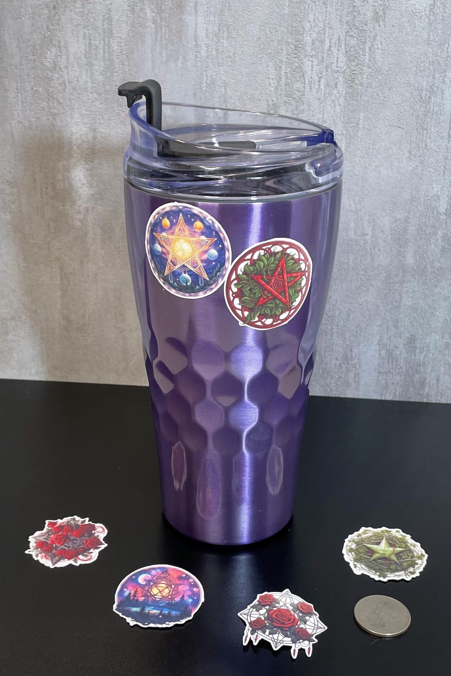 Witchy Pentacle Nature Sticker Set – Waterproof, High-Res, 20pcs