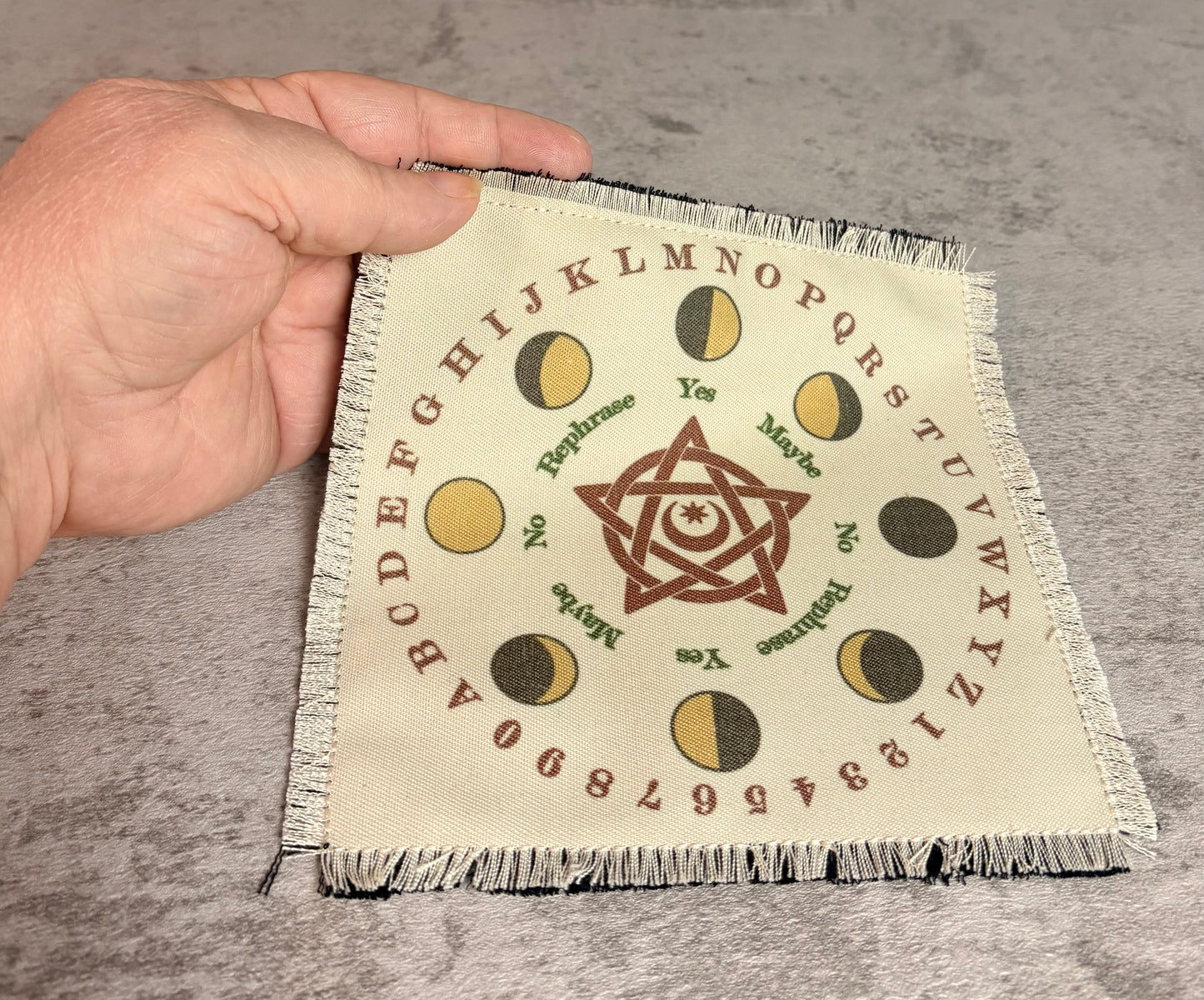 Pentacle Pendulum Mat - Handmade Divination Cloth for Dowsing, Altar Work & Spiritual Practice