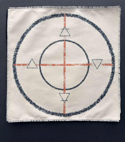 Bone Casting Mat for Divination | Handmade Charm Casting Cloth | Spirit & Ancestor Reading Mat | Ritual Bone Throwing Grid