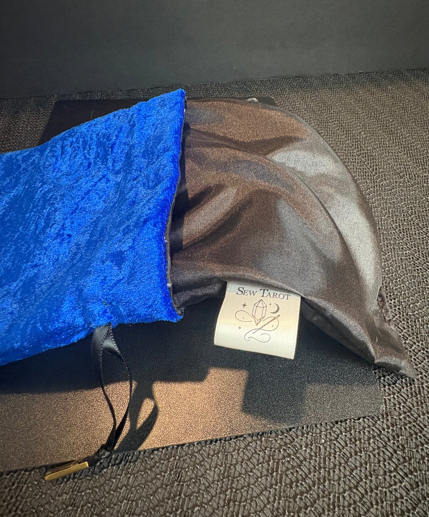 Velvet Tarot Drawstring Bag | Double Ribbon Closure Deck Holder | Custom Spiritual Storage for Cards & Tools