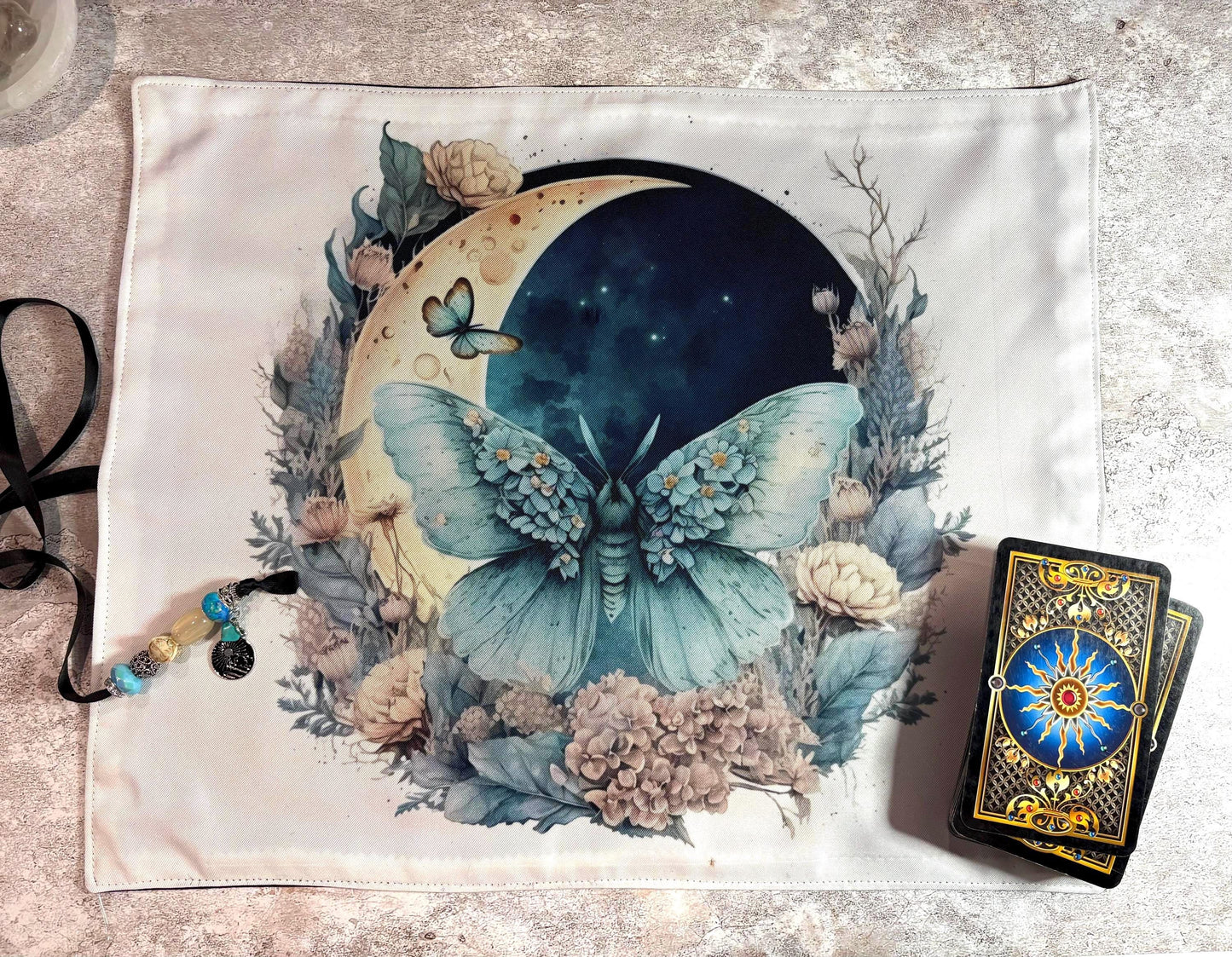 Moon & Moth Tarot Deck Wrap, Reading Mat
