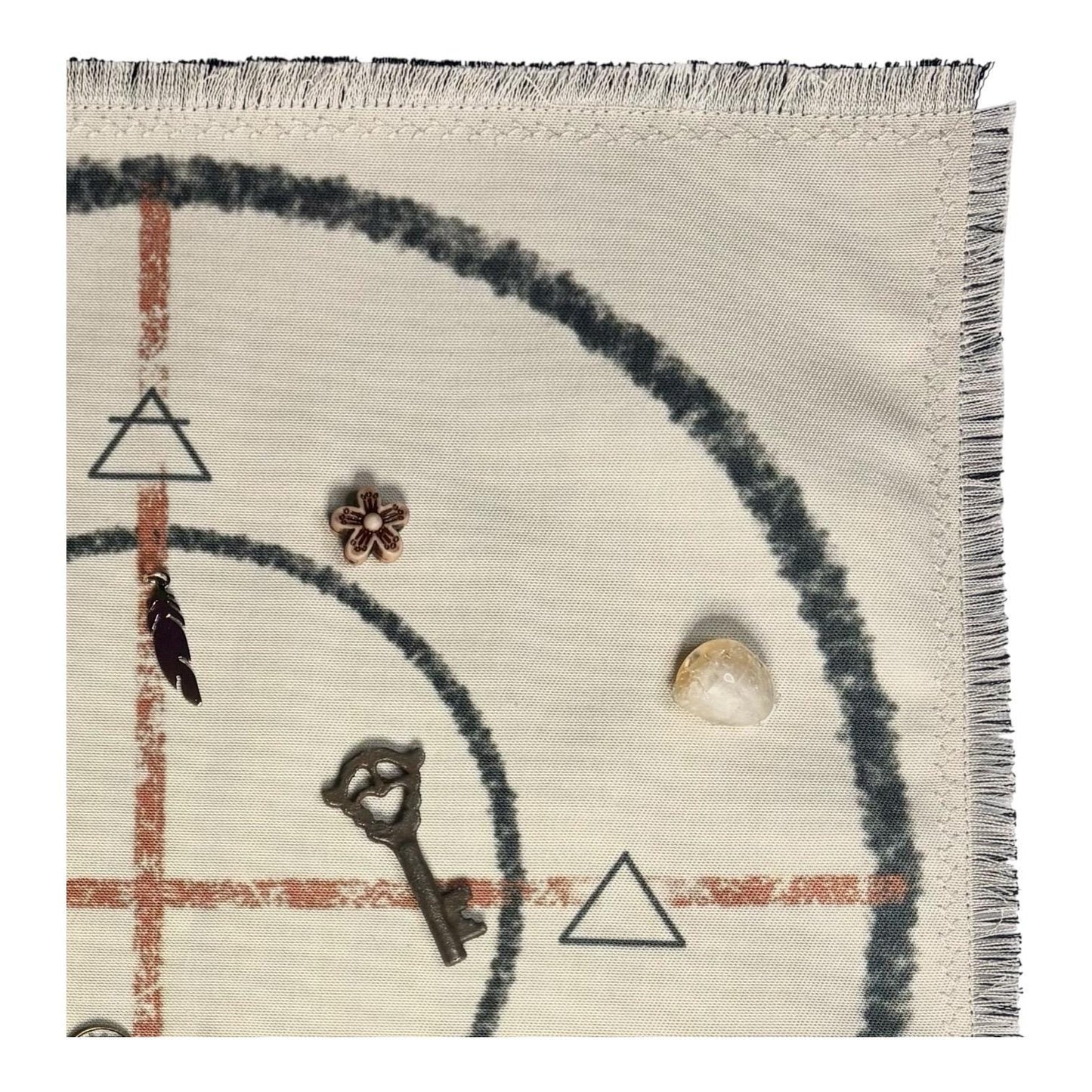 Bone Casting Mat for Divination | Handmade Charm Casting Cloth | Spirit & Ancestor Reading Mat | Ritual Bone Throwing Grid