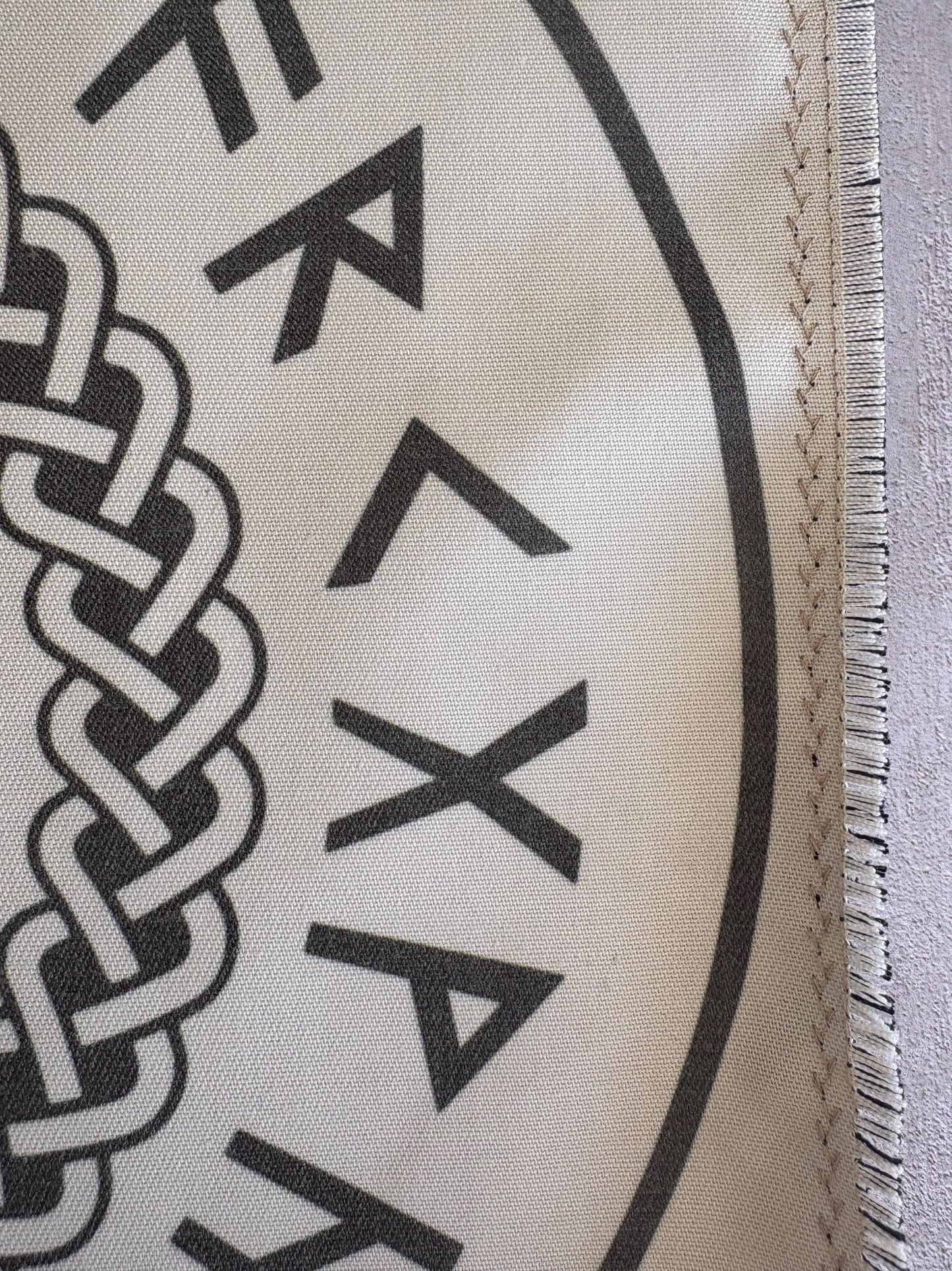 Rune Casting Mat with Elder Futhark – Handmade Divination & Ritual Altar Cloth for Pagan, Norse and Witchcraft Use