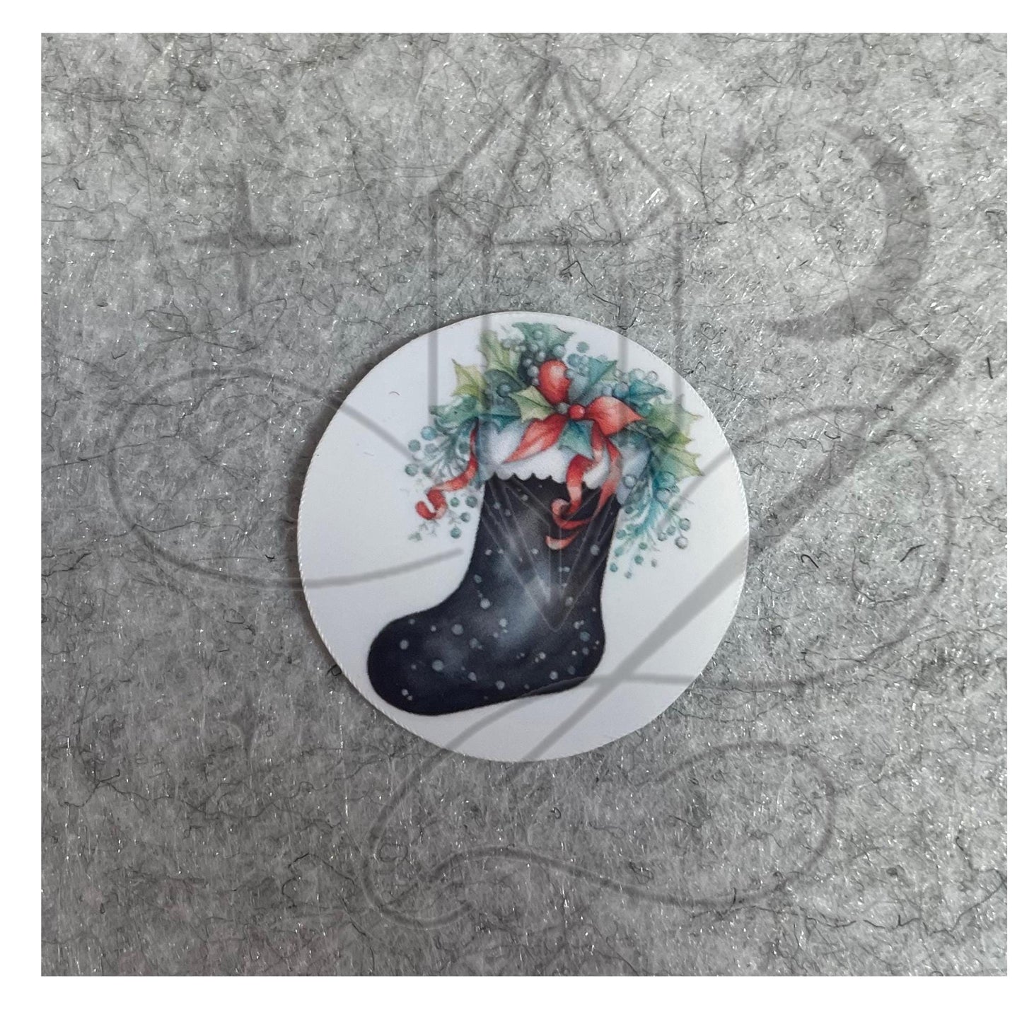 Gothic Christmas Sticker Set – 14 Glossy 1" Round Stickers