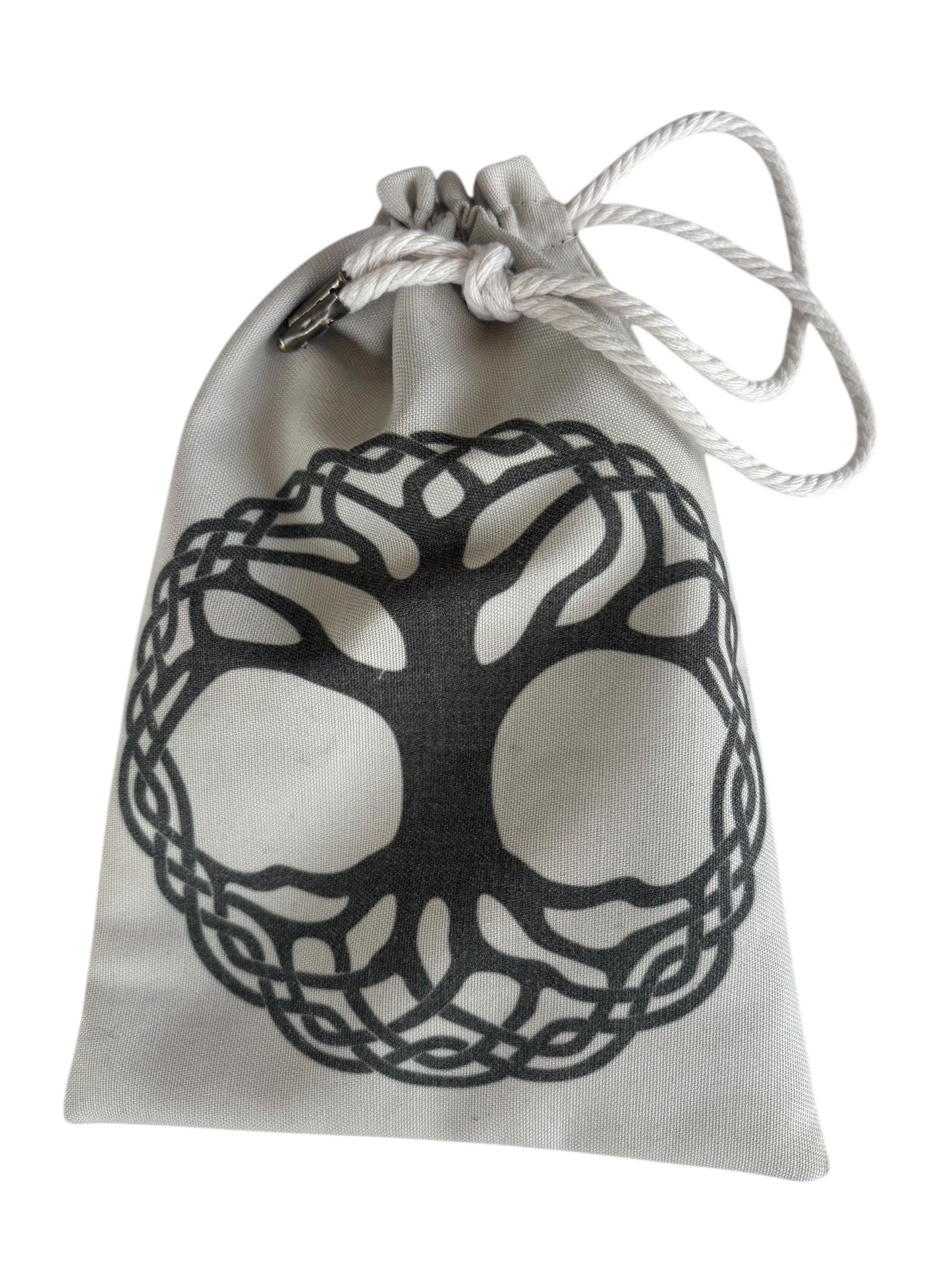 Rune Casting Pouch with World Tree – Handmade Mystic Charm Storage Bag for Ritual, Divination & Norse and Pagan Traditions