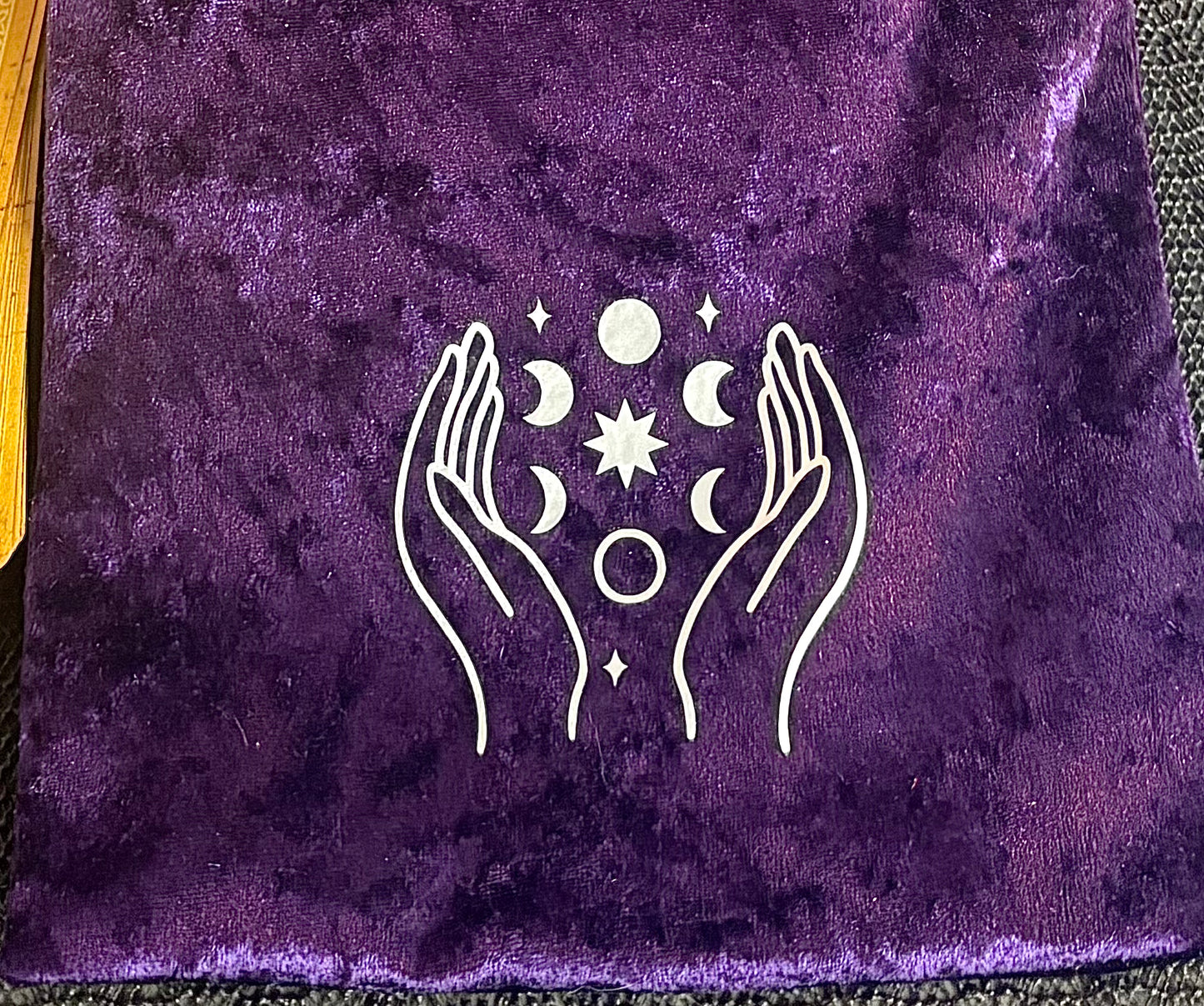 Handmade Velvet Tarot Zipper Pouch Large | Satin Lined Storage for Cards, Crystals & Ritual Tools | Customizable Divination Bag